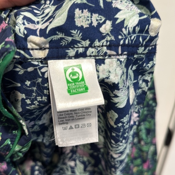 J Crew Floral Pajama Top Button Close EUC - Picture 7 of 9